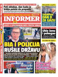 Informer - broj 4101, 6. okt 2025.