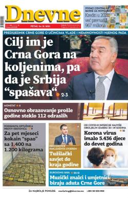 Dnevne novine - broj 3184, 24. dec 2021.