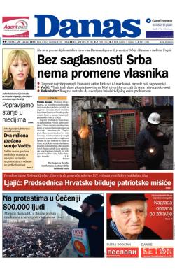 Danas - broj 6322, 20. jan 2015.