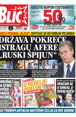 Blic - broj 8176, 21. nov 2019.