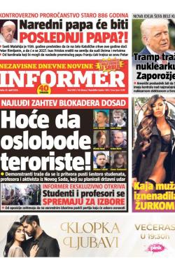 Informer - broj 3961, 23. apr 2025.