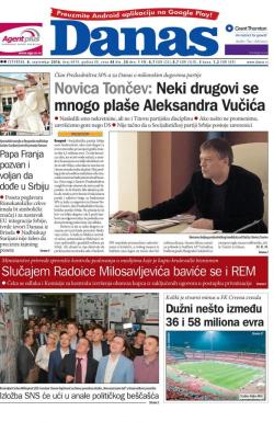 Danas - broj 6919, 8. sep 2016.