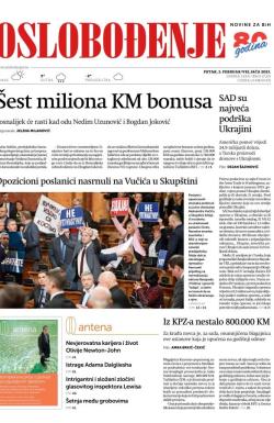 Oslobođenje - broj 27215, 3. feb 2023.
