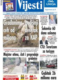 Vijesti - broj 5675, 16. jan 2014.