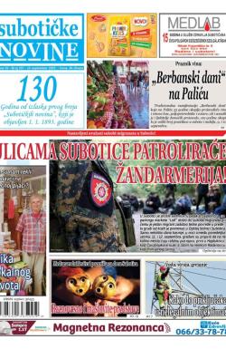 Nove Subotičke novine - broj 337, 15. sep 2023.