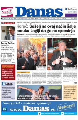 Danas - broj 6769, 11. apr 2016.