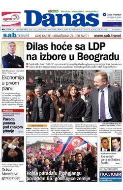 Danas - broj 5825, 10. sep 2013.