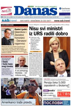 Danas - broj 5769, 16. jul 2013.