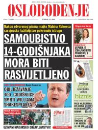 Oslobođenje - broj 24.826, 5. jan 2016.