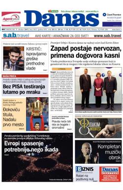 Danas - broj 5852, 7. okt 2013.