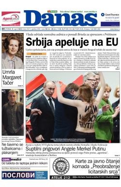 Danas - broj 5671, 9. apr 2013.