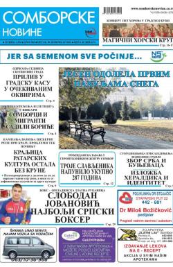 Somborske novine - broj 3362, 30. nov 2018.