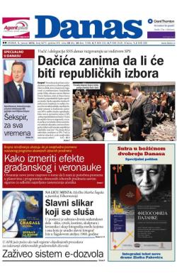 Danas - broj 6672, 5. jan 2016.