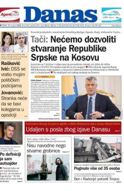 Danas - broj 7625, 15. avg 2018.
