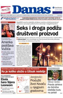 Danas - broj 6213, 3. okt 2014.