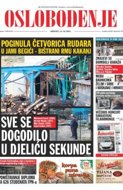 Oslobođenje - broj 24.743, 14. okt 2015.