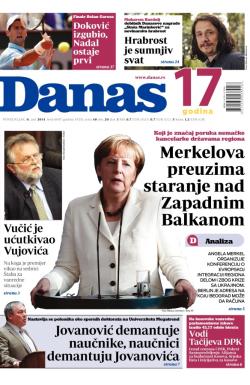 Danas - broj 6097, 9. jun 2014.