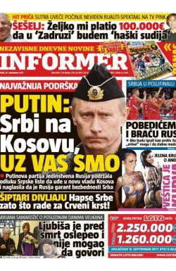 Informer - broj 1641, 15. sep 2017.