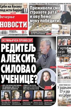 Večernje novosti - broj 3837, 18. jan 2021.