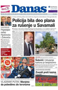 Danas - broj 6798, 10. maj 2016.