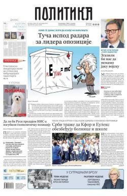 Politika - broj 40156, 20. sep 2025.