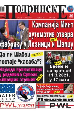 Podrinske, Šabac - broj 690, 11. mar 2021.