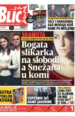 Blic - broj 7752, 14. sep 2018.