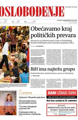 Oslobođenje - broj 25447, 29. sep 2017.