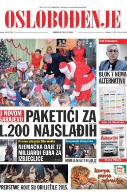 Oslobođenje - broj 24.820, 30. dec 2015.