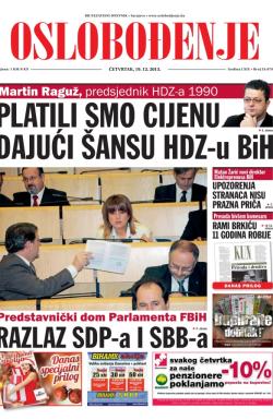 Oslobođenje - broj 24.079, 19. dec 2013.