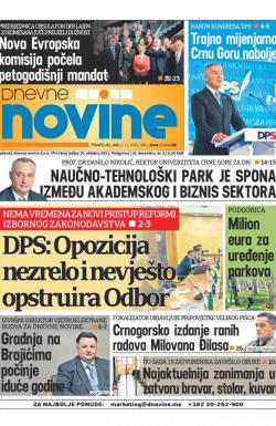 Dnevne novine - broj 2544, 2. dec 2019.