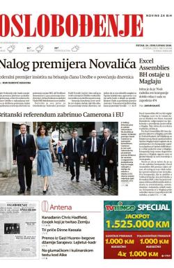 Oslobođenje - broj 24.997, 24. jun 2016.