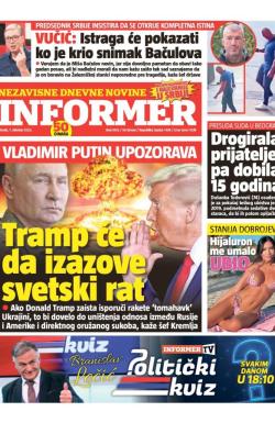 Informer - broj 4102, 7. okt 2025.