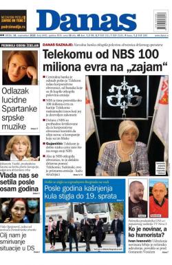 Danas - broj 8402, 30. sep 2020.