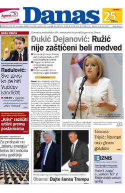 Danas - broj 6993, 21. nov 2016.