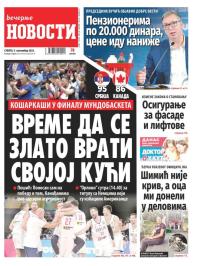 Večernje novosti - broj 4781, 9. sep 2023.