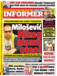 Informer CG - broj 1185, 24. mar 2016.