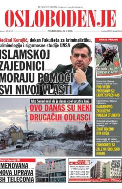 Oslobođenje - broj 24.846, 25. jan 2016.