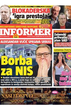 Informer - broj 4144, 26. nov 2025.