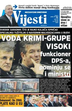 Vijesti - broj 6258, 28. avg 2015.