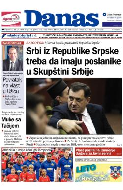 Danas - broj 6149, 31. jul 2014.