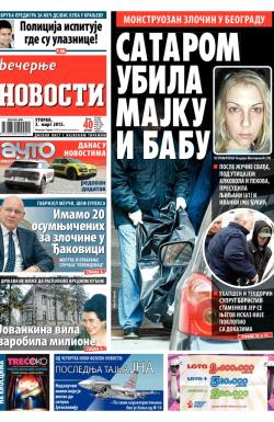 Večernje novosti - broj 1457, 3. mar 2015.