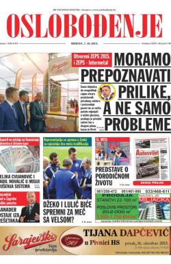 Oslobođenje - broj 24.736, 7. okt 2015.