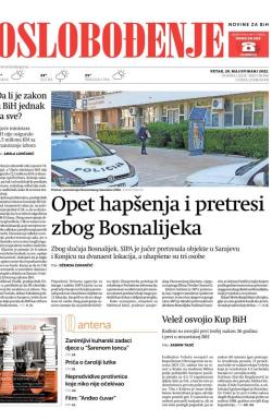 Oslobođenje - broj 26996, 20. maj 2022.
