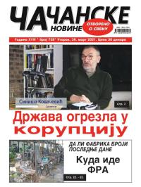 Čačanske novine - broj 738, 30. mar 2021.
