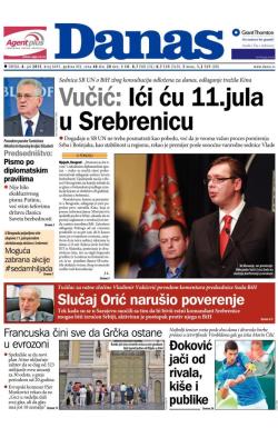 Danas - broj 6491, 8. jul 2015.