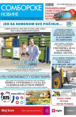 Somborske novine - broj 3433, 10. apr 2020.