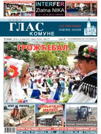 Novi glas komune, Apatin - broj 177, 5. okt 2012.