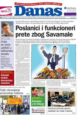 Danas - broj 6884, 4. avg 2016.
