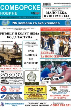 Somborske novine - broj 3084, 2. avg 2013.